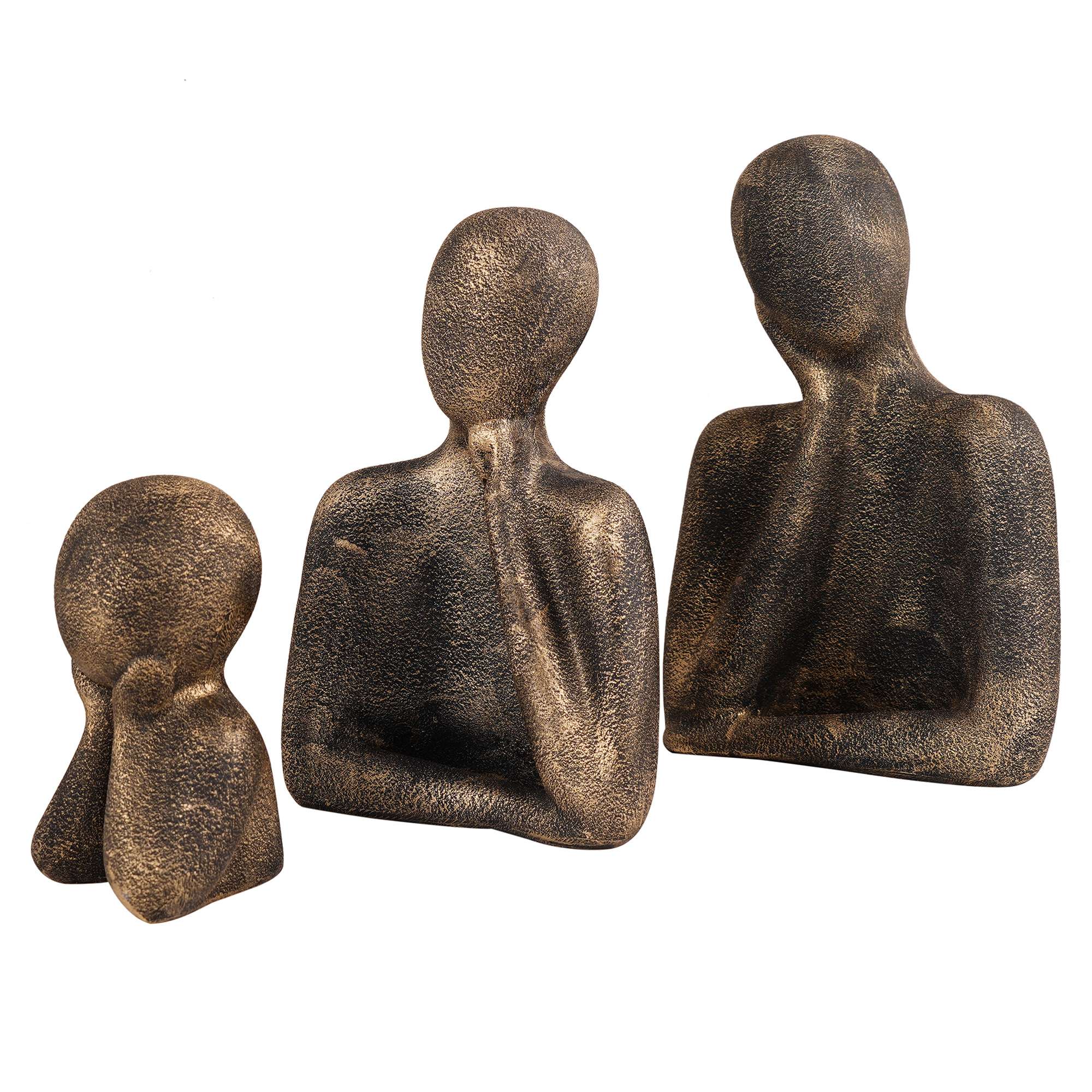 FAMILY Of Three Ornaments Abstract Home Souvenirs Statues Decoration for Home Character brown - Image 4